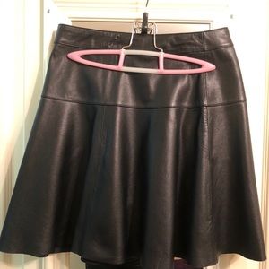 Black leather skirt